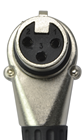 XLR Connector Female Right Angle Style - Strong Cable Grip, Metal Body